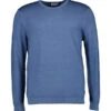 Pierre Cardin, Pullover, Merinowolle, Stahlblau 1 Pierre Cardin, Pullover, Merinowolle, Stahlblau -Herrenausstatter Geschaft 450314 norm