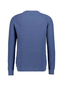 Pierre Cardin, Pullover, Baumwolle, Stahlblau -Herrenausstatter Geschaft 450317 norm2