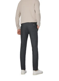 GARDEUR, Chino Tonic, Modern Fit, Mikrofaser, Dunkelgrau Meliert 6 GARDEUR, Chino Tonic, Modern Fit, Mikrofaser, Dunkelgrau Meliert -Herrenausstatter Geschaft 450342 norm2