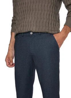 GARDEUR, Chino Tonic, Modern Fit, Mikrofase, Marine Meliert 7 GARDEUR, Chino Tonic, Modern Fit, Mikrofase, Marine Meliert -Herrenausstatter Geschaft 450343 norm3