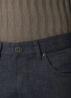 GARDEUR, Hose Bill, Modern Fit, Baumwolle, Marine Meliert -Herrenausstatter Geschaft 450346 norm3