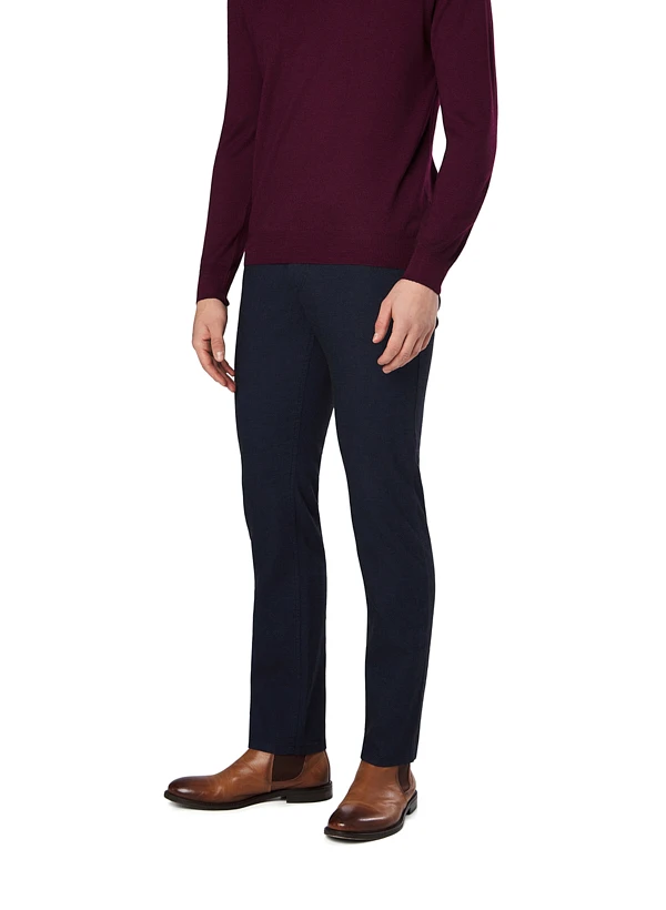 GARDEUR, Hose Bill, Modern Fit, Baumwolle, Dunkelmarine Meliert 3 GARDEUR, Hose Bill, Modern Fit, Baumwolle, Dunkelmarine Meliert