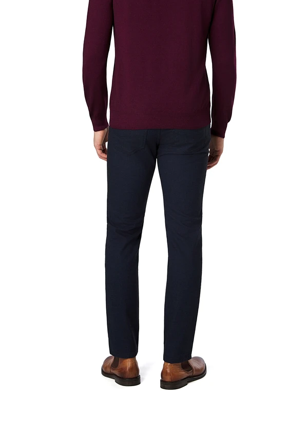 GARDEUR, Hose Bill, Modern Fit, Baumwolle, Dunkelmarine Meliert 4 GARDEUR, Hose Bill, Modern Fit, Baumwolle, Dunkelmarine Meliert – Bild 2