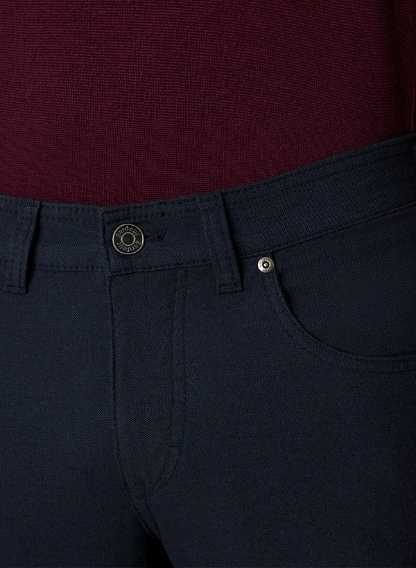 GARDEUR, Hose Bill, Modern Fit, Baumwolle, Dunkelmarine Meliert 5 GARDEUR, Hose Bill, Modern Fit, Baumwolle, Dunkelmarine Meliert – Bild 3