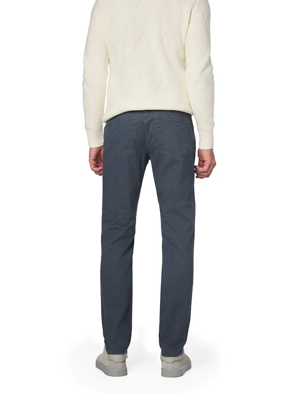 GARDEUR, Hose Bill, Modern Fit, Baumwolle, Mittelblau Meliert 4 GARDEUR, Hose Bill, Modern Fit, Baumwolle, Mittelblau Meliert – Bild 2