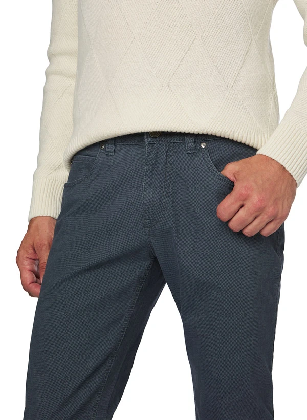 GARDEUR, Hose Bill, Modern Fit, Baumwolle, Mittelblau Meliert 5 GARDEUR, Hose Bill, Modern Fit, Baumwolle, Mittelblau Meliert – Bild 3