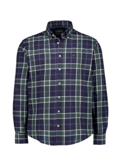 Fynch-Hatton, Hemd, Twill, Navy-grün Kaiert