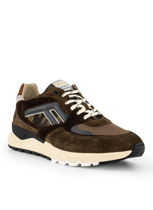 Floris Van Bommel, De Treener 01.19 Sneaker, Leder-Textil, Dark Green 3 Floris Van Bommel, De Treener 01.19 Sneaker, Leder-Textil, Dark Green