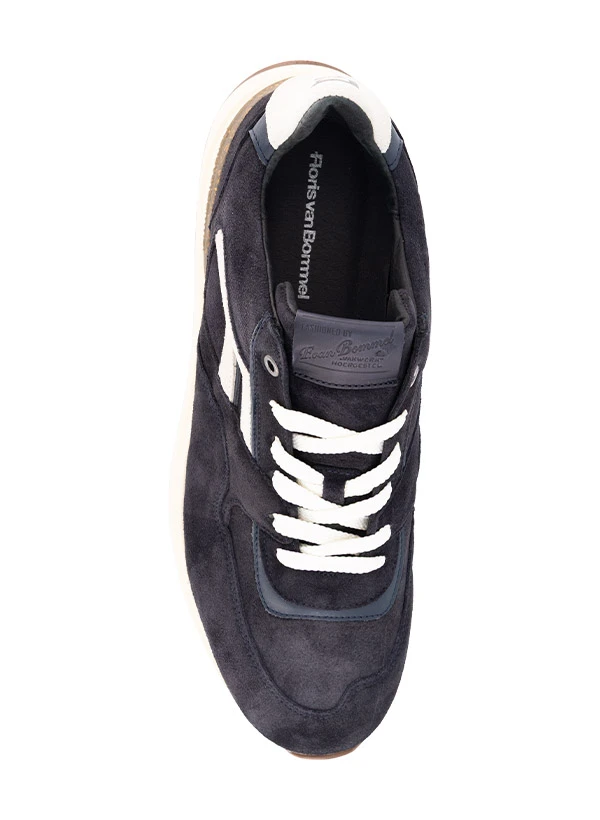 Floris Van Bommel, Noppi 29.46 Sneaker, Veloursleder-Textil, Dunkelblau 4 Floris Van Bommel, Noppi 29.46 Sneaker, Veloursleder-Textil, Dunkelblau – Bild 2