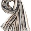 MISSONI, Schal, Schurwolle, Beige-salbei-weiß -Herrenausstatter Geschaft 450564 norm
