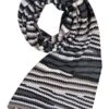 MISSONI, Schal, Wolle, Grau-weiß-schwarz 2 MISSONI, Schal, Wolle, Grau-weiß-schwarz -Herrenausstatter Geschaft 450566 norm