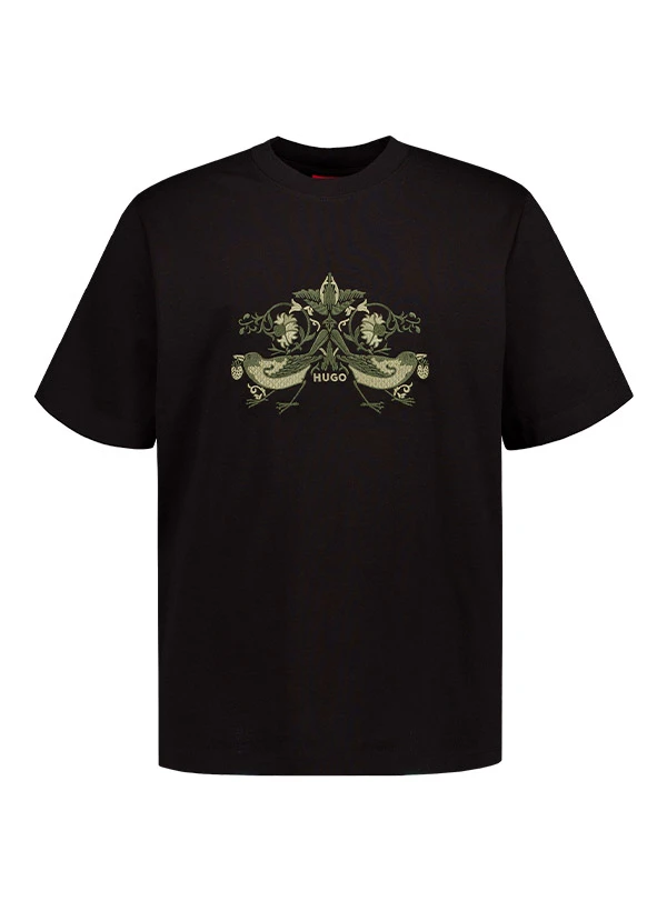 HUGO, T-Shirt, Baumwolle, Schwarz 3 HUGO, T-Shirt, Baumwolle, Schwarz