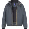 K-WAY, Regenjacke, Mikrofaser, Wasserabweisend, Dunkelgrau -Herrenausstatter Geschaft 450744 norm