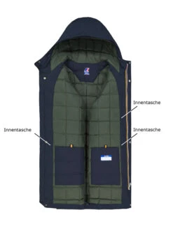 K-WAY, Parka, Mikrofaser Wasserabweisend, Blau-grün -Herrenausstatter Geschaft 450751 norm3