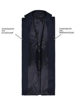 DRESSLER, Mantel Raiko, Relaxed Fit, Kaschmir, Dunkelblau -Herrenausstatter Geschaft 450752 norm3