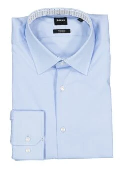 BOSS Black, Hemd Joe, Regular Fit, Baumwoll-Stretch, Hellblau