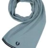 Fred Perry, Schal, Wolle-Baumwolle, Blau -Herrenausstatter Geschaft 450786 norm