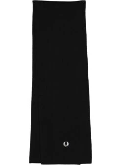 Fred Perry, Schal, Wolle-Baumwolle, Schwarz 5 Fred Perry, Schal, Wolle-Baumwolle, Schwarz -Herrenausstatter Geschaft 450788 norm2