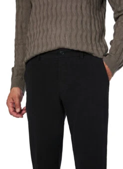 BOSS Black, Chino Kaiton, Slim Fit, Baumwolle, Schwarz -Herrenausstatter Geschaft 450790 norm3