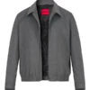 HUGO, Blouson Hellys, Performence Woll-Stretch, Grau -Herrenausstatter Geschaft 450807 norm