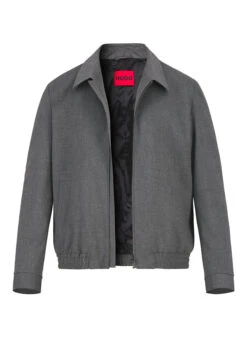 HUGO, Blouson Hellys, Performence Woll-Stretch, Grau