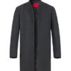 HUGO, Mantel Mintrax, Wolle, Grau-schwarz -Herrenausstatter Geschaft 450809 norm
