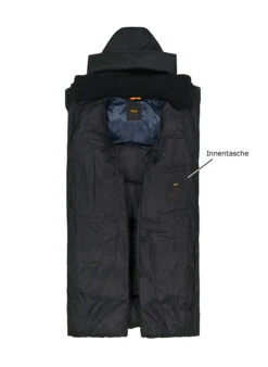 BOSS Orange, Steppmantel Omont, Mikrofaser Wasserresistent, Schwarz -Herrenausstatter Geschaft 450810 norm3