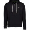 BOSS Green, Sweatjacke FZ Zone, Baumwolle, Schwarz
