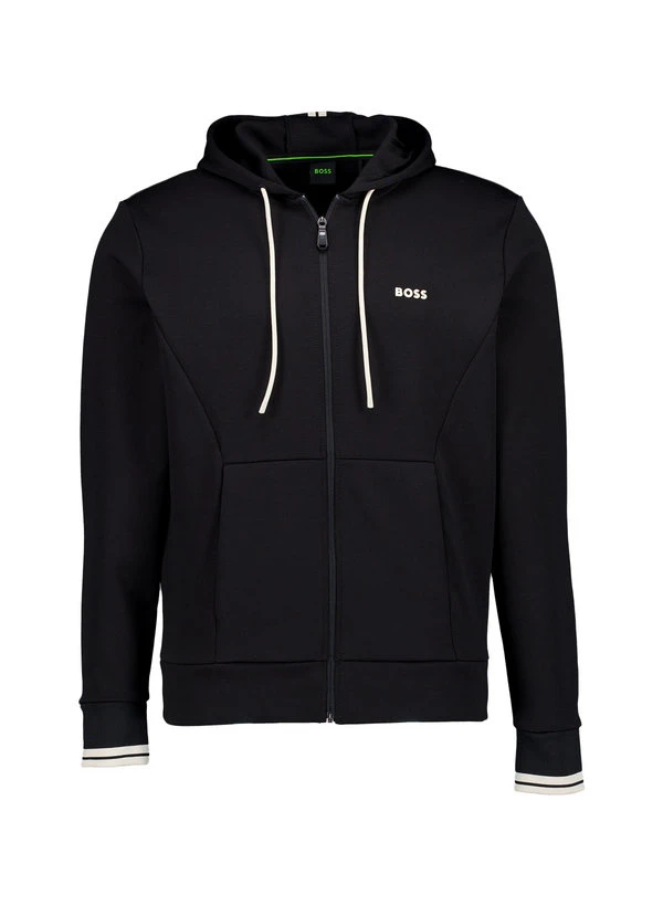 BOSS Green, Sweatjacke FZ Zone, Baumwolle, Schwarz 3 BOSS Green, Sweatjacke FZ Zone, Baumwolle, Schwarz
