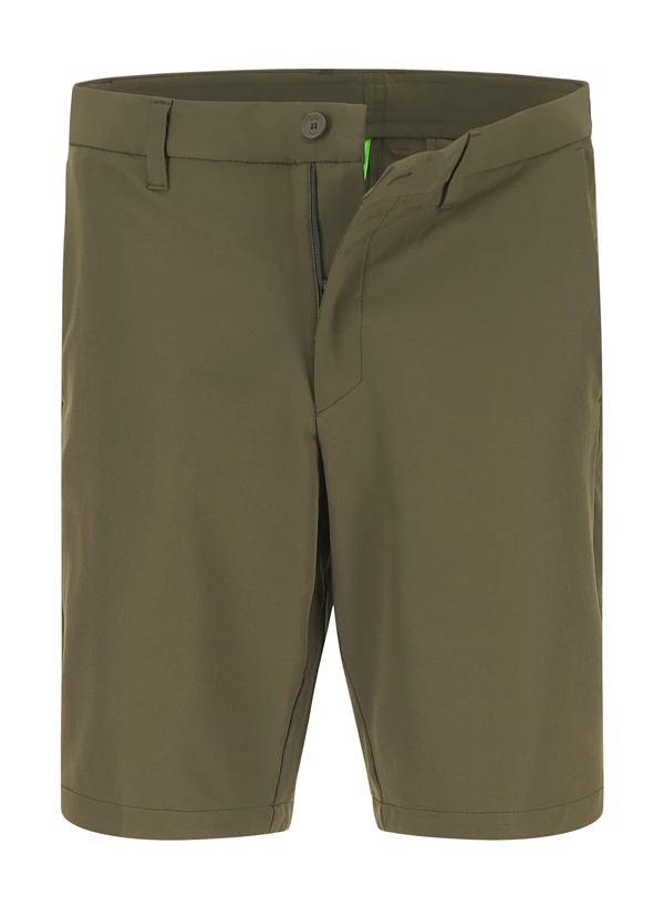 BOSS Green, Shorts Commuter, Slim Fit, Jersey, Wasserabweisend, Olivgrün 3 BOSS Green, Shorts Commuter, Slim Fit, Jersey, Wasserabweisend, Olivgrün