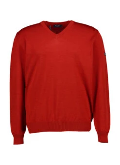 MAERZ Muenchen, Pullover, Merinowolle Waschbar, Orangerot