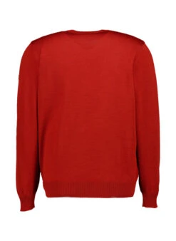 MAERZ Muenchen, Pullover, Merinowolle Waschbar, Rotorange -Herrenausstatter Geschaft 450827 norm2