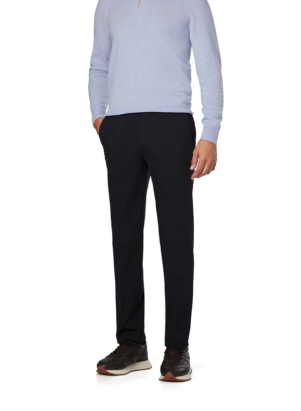 BOGGI MILANO, Hose Justin, Regular Fit, Baumwolle-Tencel™, Schwarz 3 BOGGI MILANO, Hose Justin, Regular Fit, Baumwolle-Tencel™, Schwarz