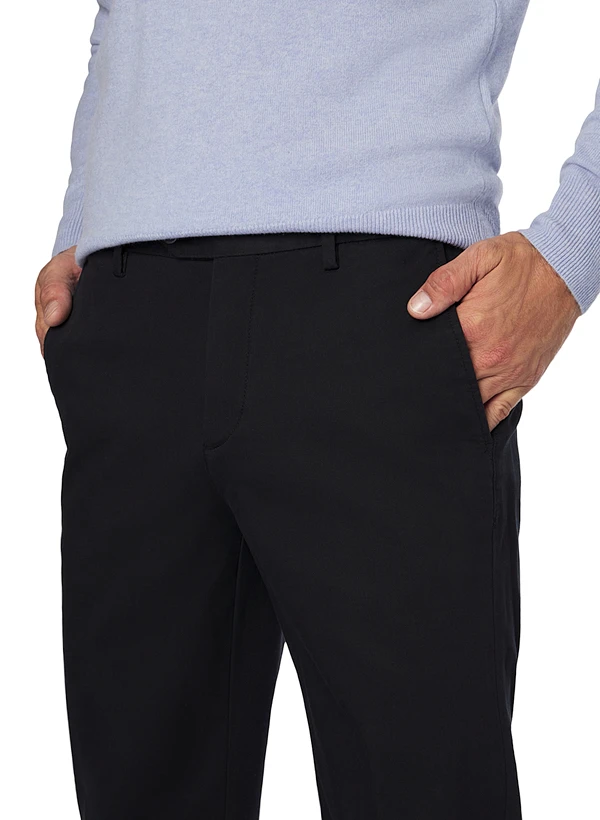 BOGGI MILANO, Hose Justin, Regular Fit, Baumwolle-Tencel™, Schwarz 6 BOGGI MILANO, Hose Justin, Regular Fit, Baumwolle-Tencel™, Schwarz – Bild 4