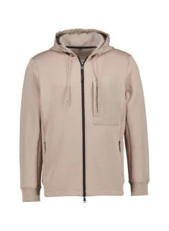 BOGGI MILANO, Sweatjacke, Baumwolle, Taupe