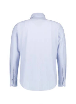 BOGGI MILANO, Hemd, Jersey, Mittelblau-weiß Gestreift -Herrenausstatter Geschaft 450893 norm2