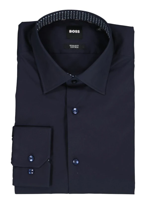 BOSS Black, Hemd Joe, Regular Fit, Baumwoll-Stretch, Dunkelblau 3 BOSS Black, Hemd Joe, Regular Fit, Baumwoll-Stretch, Dunkelblau