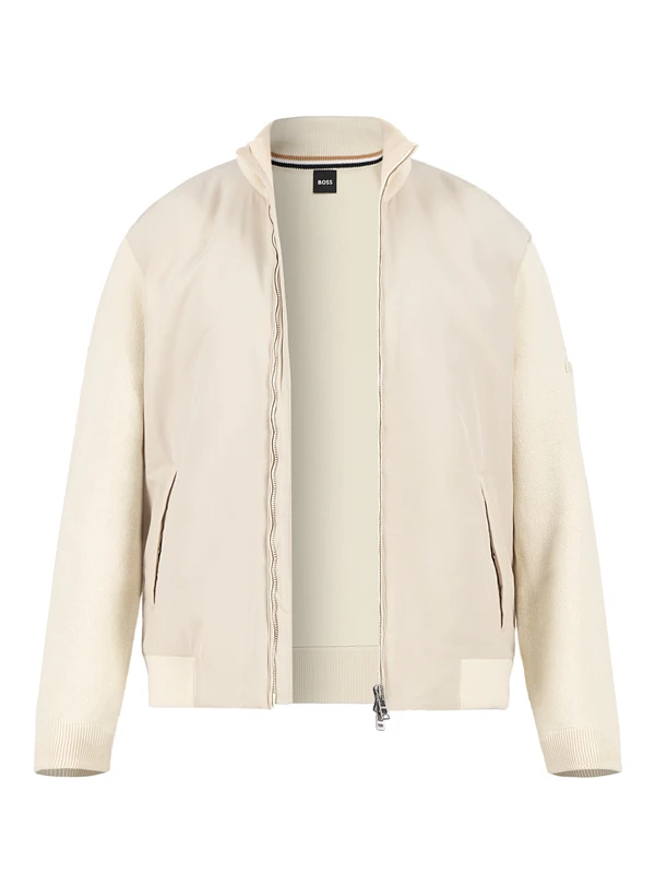 BOSS Black, Hybridjacke Ibaio, Baumwolle Mikrofaser, Ecru 3 BOSS Black, Hybridjacke Ibaio, Baumwolle Mikrofaser, Ecru