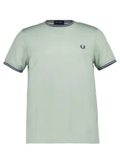 Fred Perry, T-Shirt, Baumwolle, Salbei