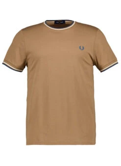 Fred Perry, T-Shirt, Baumwolle, Braun
