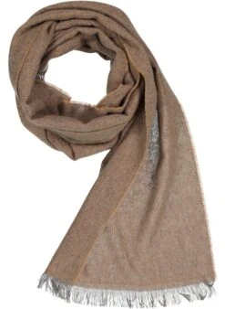 LANVIN, Schal, Reines Kaschmir, Camel Meliert