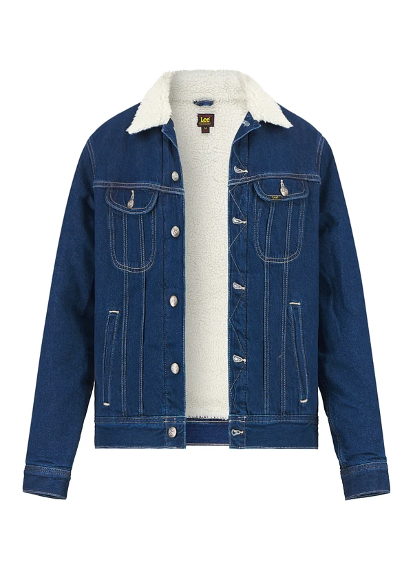 Lee, Jeansjacke, Baumwolle Warmgefüttert, Blau 3 Lee, Jeansjacke, Baumwolle Warmgefüttert, Blau