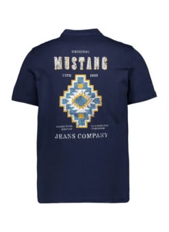 MUSTANG, T-Shirt, Baumwolle, Dunkelblau -Herrenausstatter Geschaft 450992 norm2