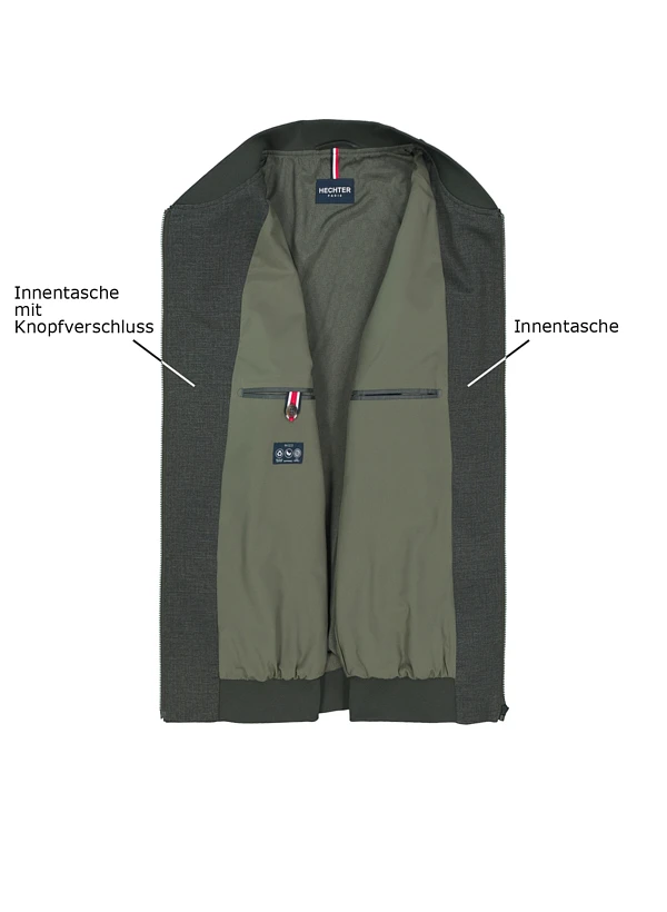 HECHTER PARIS, Blouson, Modern Fit, Mikrofaser, Dunkelgrün 5 HECHTER PARIS, Blouson, Modern Fit, Mikrofaser, Dunkelgrün – Bild 3