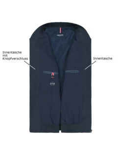 HECHTER PARIS, Blouson, Modern Fit, Mikrofaser, Dunkelblau -Herrenausstatter Geschaft 451024 norm3