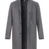 HECHTER PARIS, Mantel, Wolle, Dunkelgrau Meliert -Herrenausstatter Geschaft 451055 norm