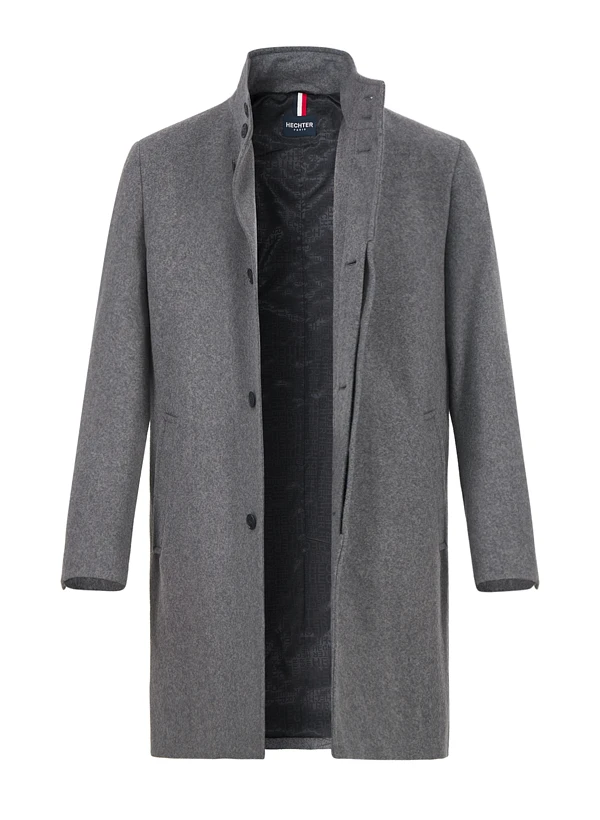 HECHTER PARIS, Mantel, Wolle, Dunkelgrau Meliert 3 HECHTER PARIS, Mantel, Wolle, Dunkelgrau Meliert
