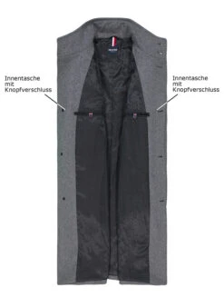 HECHTER PARIS, Mantel, Wolle, Dunkelgrau Meliert 7 HECHTER PARIS, Mantel, Wolle, Dunkelgrau Meliert -Herrenausstatter Geschaft 451055 norm3