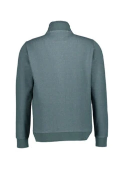 N.Z.A., Sweatjacke, Baumwolle, Moosgrün Meliert -Herrenausstatter Geschaft 451063 norm2