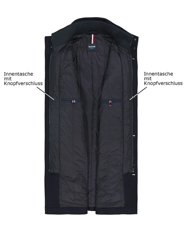 HECHTER PARIS, Jacke, Wolle Wattiert, Navy 5 HECHTER PARIS, Jacke, Wolle Wattiert, Navy – Bild 3